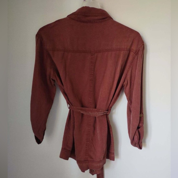 New With Tags - Anthropologie - Rusty Red Tie Jacket - Small - Picture 3 of 3